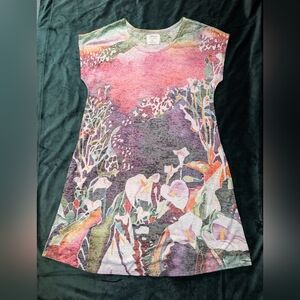 Hawaii Floral Multicolor Dress With Pockets